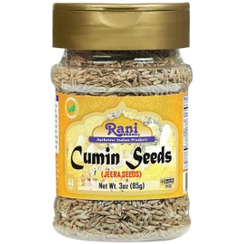 Rani Cumin Seeds Whole (Jeera) Spice 3oz (85g) PET Jar ~ All Natural | Gluten Friendly | NON-GMO | Kosher | Vegan | Indian Origin