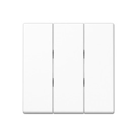 Jung a 500 - thermoplastic button, 3 buttons, extra glossy, alpine white