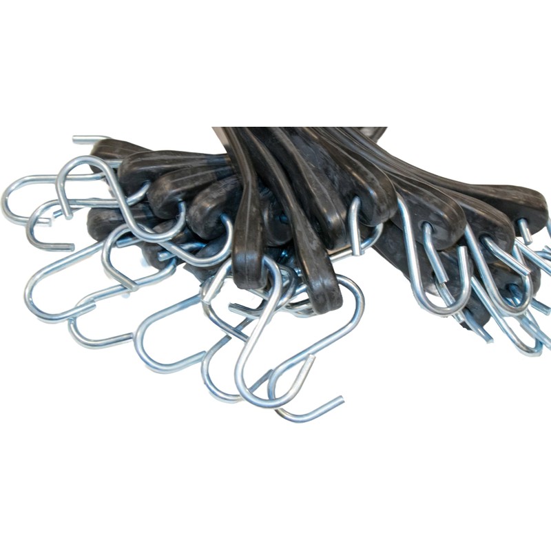 DKG STRAPS - 21" Black Rubber Bungee Cords Heavy Duty