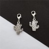 2 Pcs tiny cactus Clip on Charm Cactus charm with