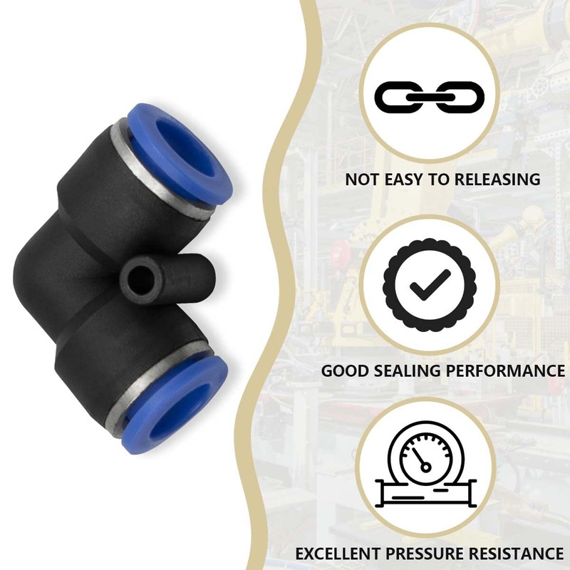 Bwintech 10 Pcs 6mm 90 Degree Elbow Push in Connect