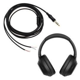 eMagTech 2Pcs 3.5mm Headphone Repair Cable 3.5mm Plug Jack Connector Audio Cable Electrical Accessories for Audio Equipment TPE Black