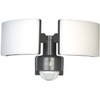 Lunartec Wall Lamp: Duo LED Outdoor Wall Spotlight with Motion