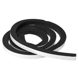 PATIKIL Foam Weather Stripping for Doors, 1 Roll 5/8" W x 3/4" T Foam Seal Tape Adhesive Insulation Strip for Door Window Air Conditioning, Black(6.56 Ft Length)