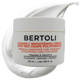 BERTOLI Vitamin C Cream for Face – Brightening Face Moisturizer with Hyaluronic Acid, Vitamin C, Vitamin E & Antioxidants, Dark Spot Corrector, Wrinkle Cream, Natural, Made in Italy