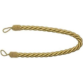 2 X Gold Thick Large Rope Satin Curtain Drape TIE Backs TIEBACKS 32"