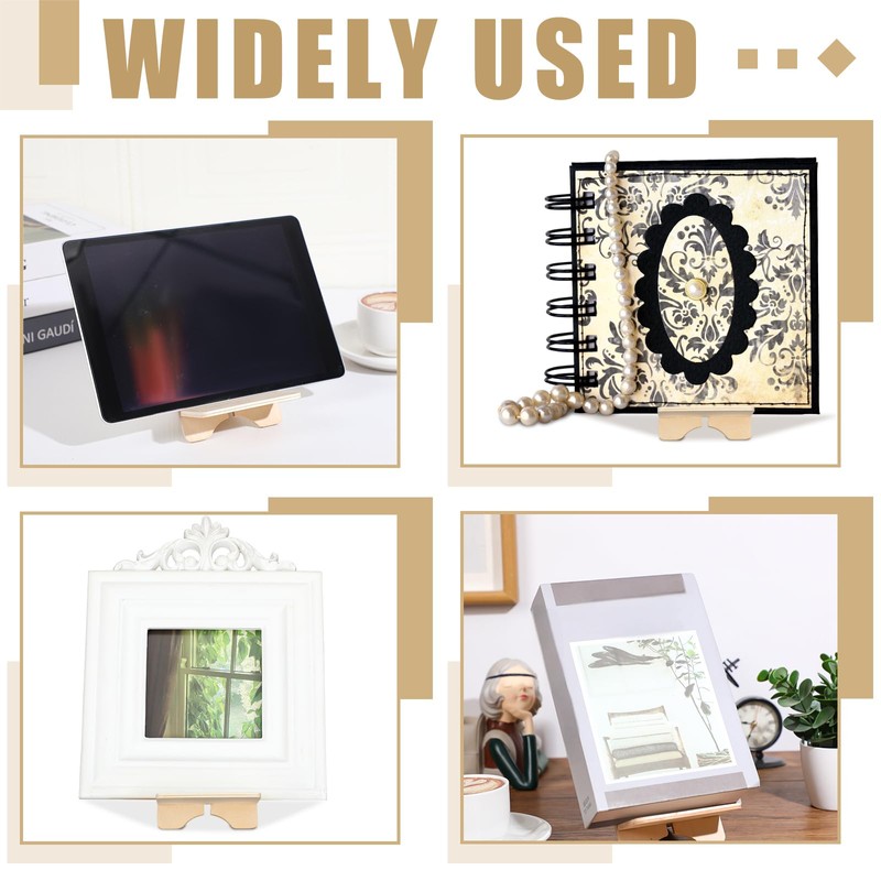 4 Pack Wooden Book Stand for Display Book Holder Easel