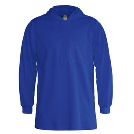 Besentinels Reflective Shirts with Hoodie Hi Vis Hoodie for Construction Work, Safety Shirts for Men, Comfortable, Breathable, Meets ANSI, LMWY-Blue-5XL