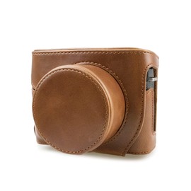 MUZIRI KINOKOO XE4 Mini Lens Bag PU Leather Detachable Adjustable Shoulder Strap Coffee Retro Style, coffee, Retro style