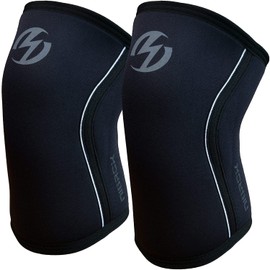 Rodilleras (1 par), 7 mm de neopreno, rodilleras de compresión, gran soporte para entrenamiento cruzado, levantamiento de pesas, powerlifting, sentadillas, baloncesto y más