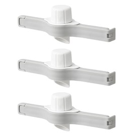NUOLUX 1 Set Sealing Clip Sealer Food Pouring Sealing Food Vacuum Bag Vacuum Freshness Retention Bag Packet Seal Clip Meatball Storage Chip Bag Clip Pp White 3pcs