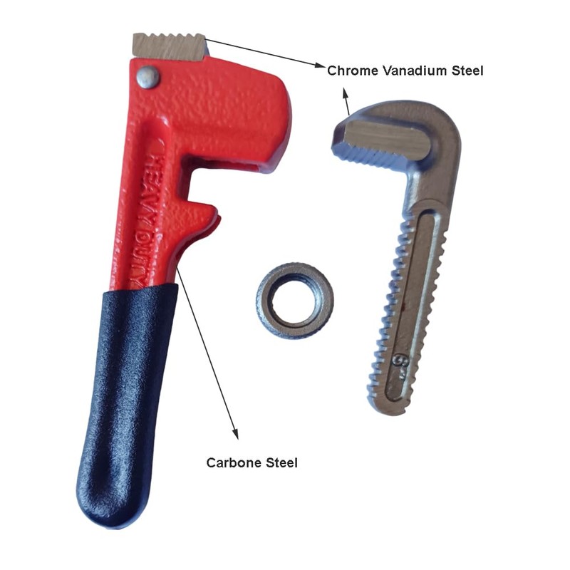 PANSHIYON Small Pipe Wrench, 6 Inch Straight Adjustable Mini Pipe