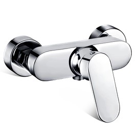 Plstod Shower Mixer Tap Single Lever Shower Alloy Single Lever Shower Mixer Tap Bathroom Tap with Ceramic Valve Core Tap Bathroom Switch Silver with G1/2 Shower Outlet