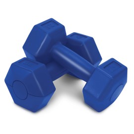 RBX 4lb Pair Hex Dumbbells, 2lb Each, Hex Shape for Stability, Compact for Easy Portability, Dumbbell Set for Strength Training, Cardio, Walking, and More, All Fitness Levels (Blue)