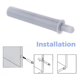 Mtsooning 10pcs Damper Buffers Home Push to Open System Soft Quiet Close Closer Silencer Catches for Cabinet Door Drawer Furniture Hardware,Grey