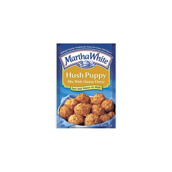 Martha White, Hush Puppy Mix with Onion, 8oz Pouch (Pack of 12)