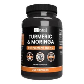 Pure Ingredientes Cúrcuma Y Moringa 365 Cápsulas