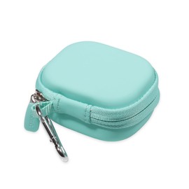 CaseSack Case for JLab Go Air Pop, Air, Air Tones+/ Tones, JBuds Mini True Wireless Earbuds, Compact Organizer for The Charger case and Charger Cord (Mint)