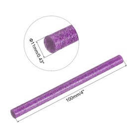 sourcing map Mini Hot Glue Sticks for Glue Gun 11mm x 100mm Glitter Purple 12pcs