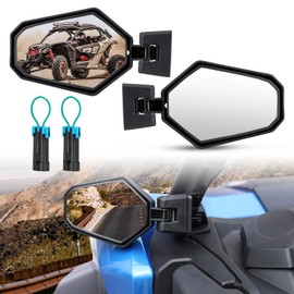 AUPOWER Side Mirrors for 2021-2026 Can-Am Commander,2018-2026 Can-Am Maverick Trail/Sport Accessories, Adjustable Folding Rear View Racing Mirror with Seat Bypass, #715003639