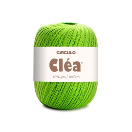 Circulo Clea Yarn - Fine Size 10-8/2 Mercerized Cotton Thread for Crochet & Weaving - 5.3 oz, 1094 yds - Soft Touch, Color: 5203 - Greenery