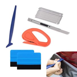 yorpyep Vinyl Wrap Tool Kit, Retractable Utility Knife Felt Scraper Wrapping Cutter, Multifunctional Window Film Portable Tool, for Most Cars Trucks (Multicolored)