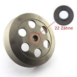 Area1 Scooter Replacement Clutch Bell 50 cc 107 mm Compatible with Yamaha Aerox Jog Neos, Gilera Runner, Piaggio NRG TPH Zip, Vespa ET2 ET4 Sprint, Peugeot Speedfight 2 3 4 Jetforce, GY6 139QMA/QMB