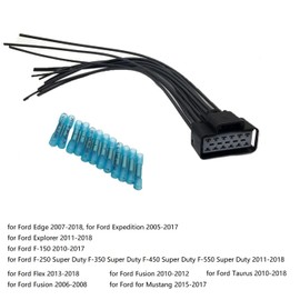 WPT928 Wiring Kit, 3u2z-14s411-zmbHeated/Cooled Seat Module Connector Wire Assembly, Fit for Ford Edge Expedition Explorer F-250 Super Duty F-350 Super Duty F-450 Super Duty Replace 15326110