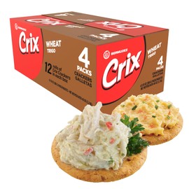 Crix Wheat Crackers – 12 Individually Wrapped Rolls (4 x 3 Packs) | Crispy Caribbean‑Style Whole Wheat Crackers | Trusted Crix Quality