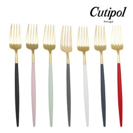 Cutipol Goa 24k gold dinner fork, choose 1, blue / 큐티폴  고아 24k 골드 디너 포크 택1, 블루