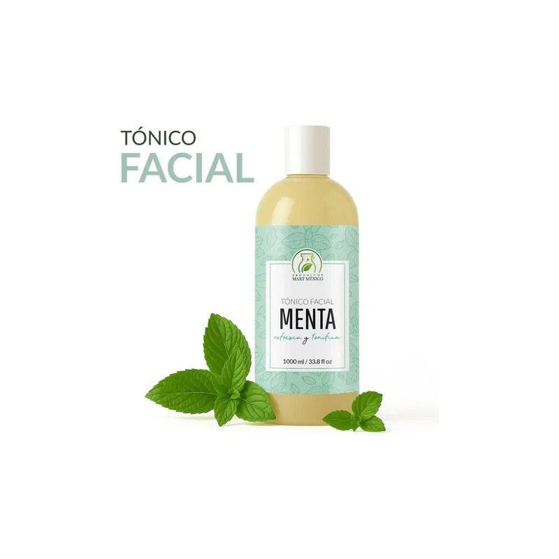 Tónico facial de menta 1 L, frescura e hidratación día