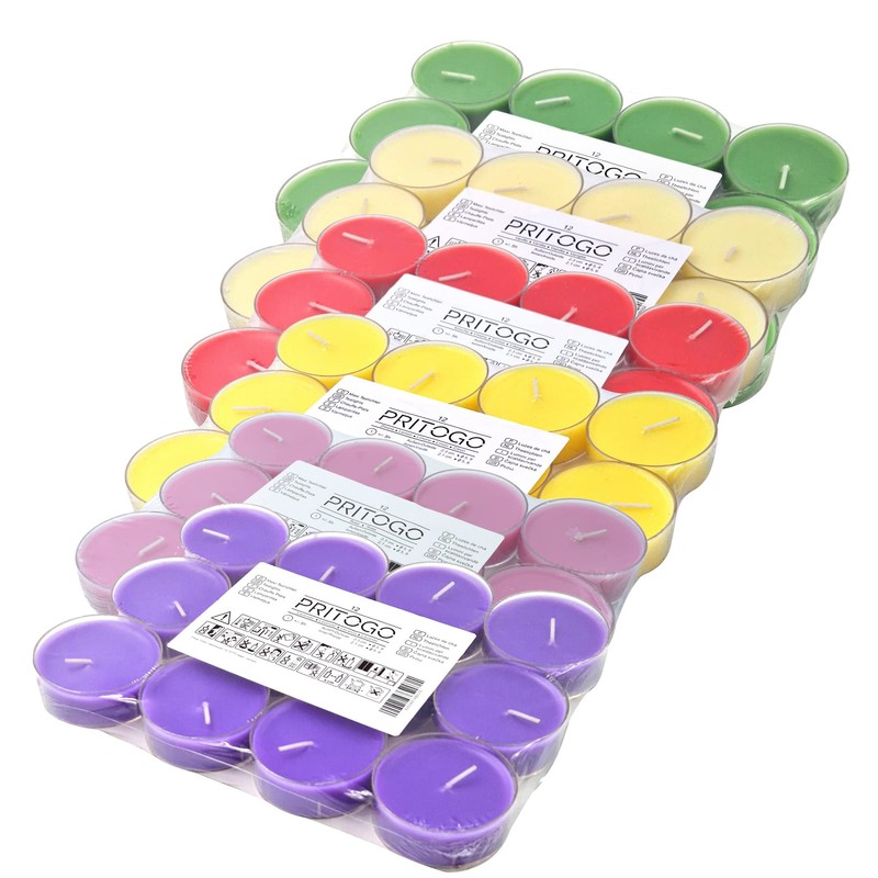 Pritogo, tea lights, maxi XXL plastic case, diameter 5.8 cm