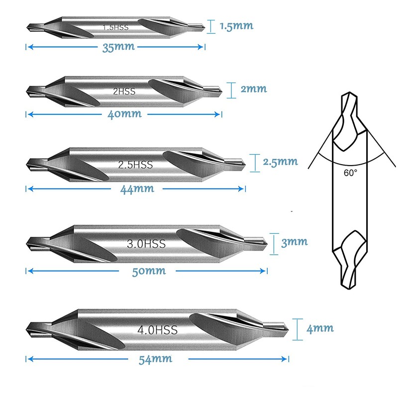DMAND Center Drill Bit, Chamfering, Screw Hole Tool, Carbide Center