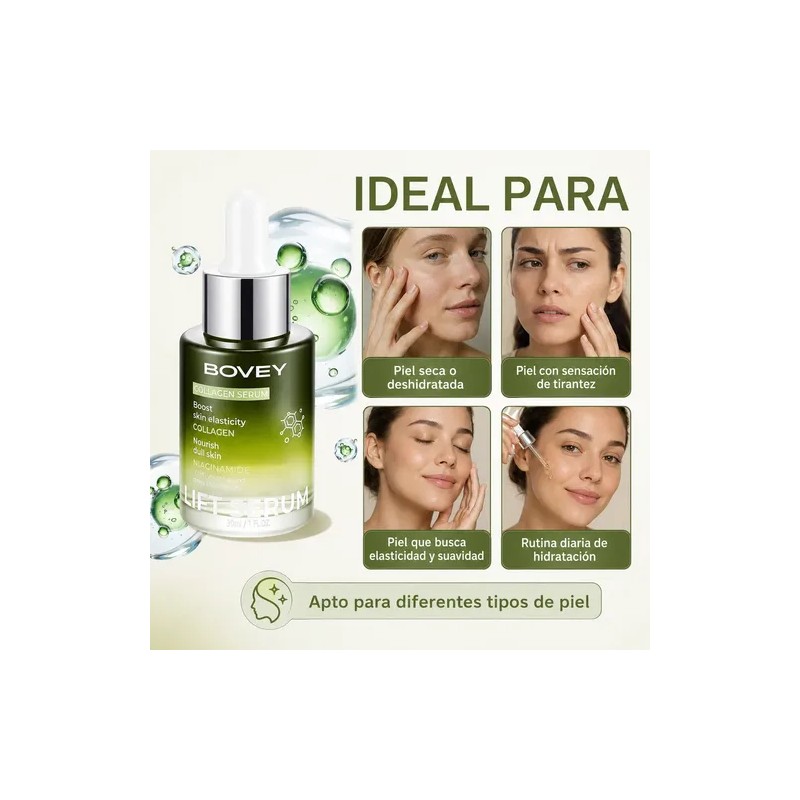 Serum Bovey Colágeno Hidratante Reafirmante Collagen Hydrating Firming Serum, 30ml