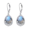 POPLYKE Filigree Labradorite/Opal/Lapis Lazuli/Larimar/Black Tourmaline/Turquoise/Peridot Earrings for Women Sterling Silver