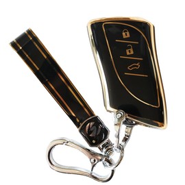 [DSIC] Lexus RX NX UX ES LS LC Key Case Smart Key Case Key Cover, black/gold