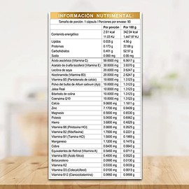 Suplemento Alimenticio AzVite caja c/90 Cápsulas. Multivitamínico Suplemento Nutricional. Multivitaminas para Adultos. Vitaminas y Minerales con Ajo, 