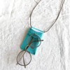 [blue bloom] bb014 ID Card Holder, Genuine Leather, Neck Strap,