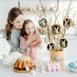 Easter Pendant Rabbit, Pack of 5 Easter Decorations for Hanging, Acrylic Pendant Easter, Easter Bunny Decoration, Easter Bunny Pendant for Easter Decoration and Gift