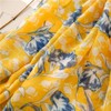 AssoetedFun Yellow Scarfs for Women Lightweight Blue Flowers Floral Print
