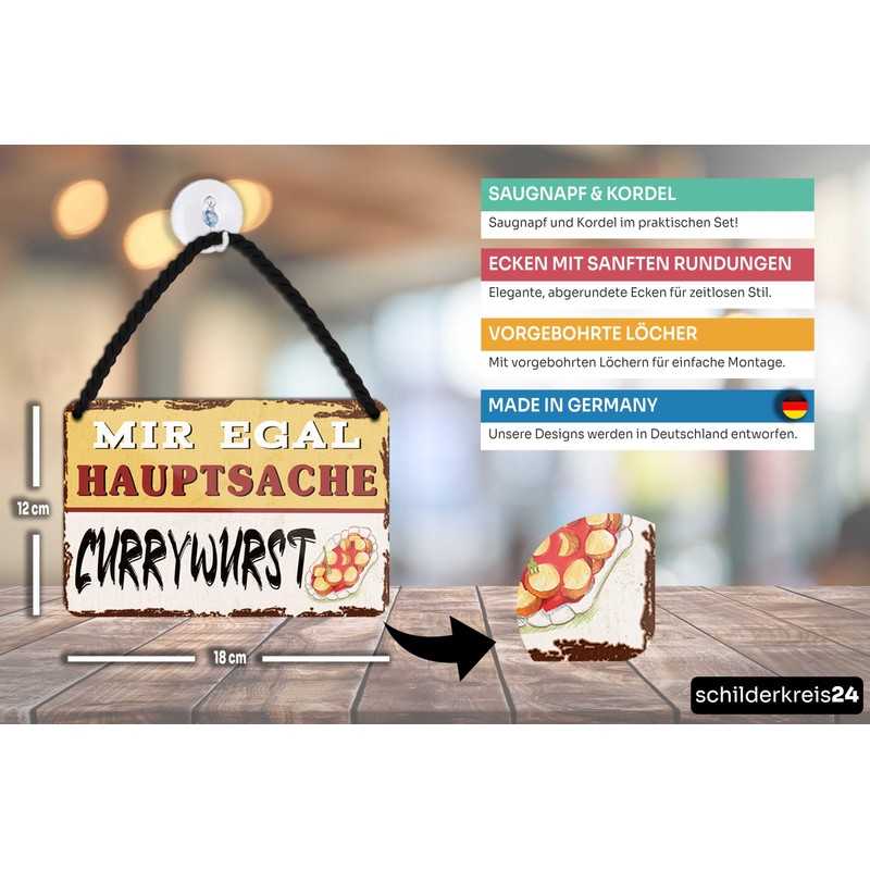 schilderkreis24 Tin Sign 18 x 12 cm - "Mir egal