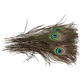 Edukit Feathers for Crafting - 16 x Peacock Feathers (25-30cm) -for Craft Feathers, Arts and Crafts, DIY Dream Catchers, Party Decoration, Hats, Easter, Bonnet, Feather