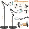 IVMAIE 10X Magnifying Glass with Light and Stand, 3-in-1 Magnifying