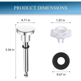 2 Set Tub Spout Diverter Repair Kit, Bathroom Shower Bathtub Leaky Faucet Repair Replacement Parts, Includes 2 Diverter Valve Stems, 2 Gates Seals and 2 Cup(Chrome)