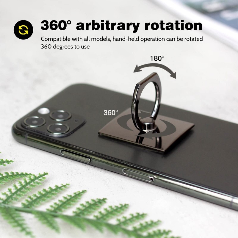 [2 Pack] Square Sparkling Cell Phone Ring Holder Stand,360 Degree