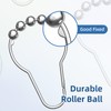 Titanker Shower Curtain Hooks Rings, Rust-Resistant Metal Shower Curtain Hooks
