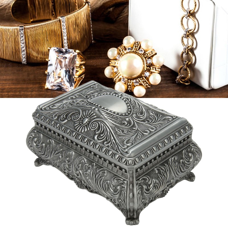Vintage Jewelry Box Innovative European Style Light Luxury Metal Trinket