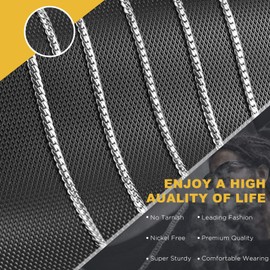 Evegfts Silver Chain for Men, 4.5 MM Men Necklaces Cuban Link Chain Necklace for Men Women Jewelry for Women Men Super Sturdy Shiny Mens Chain 22 Inch