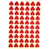 60 Glittery Red HEART Stickers 20mm