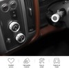 PDKLIN for Silverado Center Console Knob Cover Trim Ring Silver